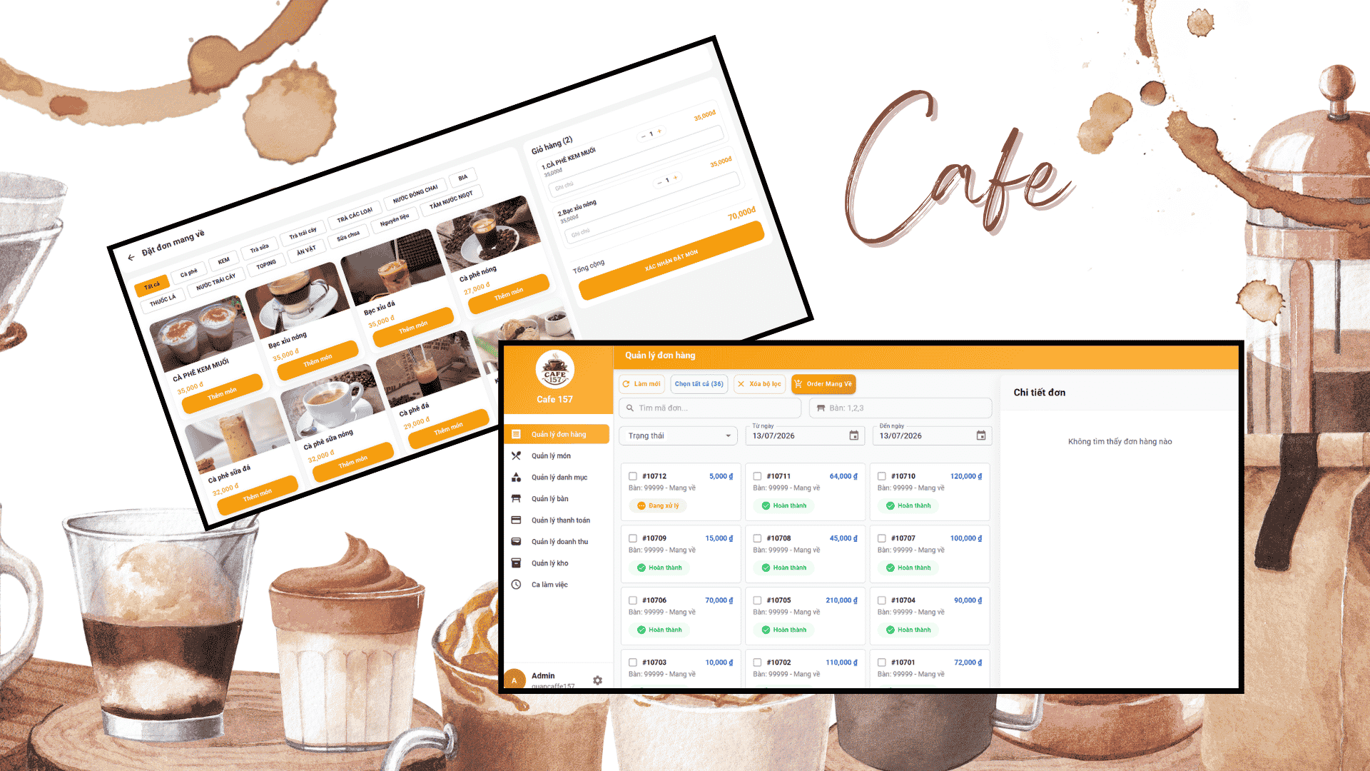 Phần mềm quản lý quán Cafe