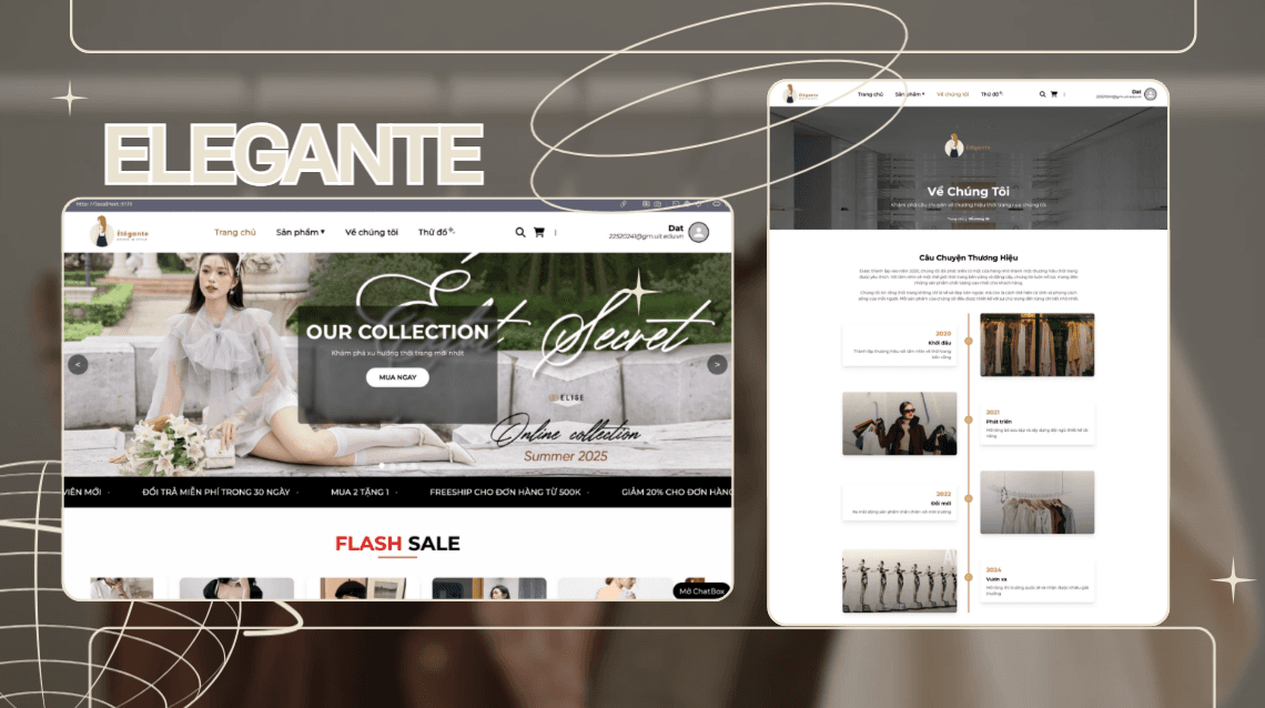 Elegante – Website bán thời trang nữ và quản lý Cửa hàng