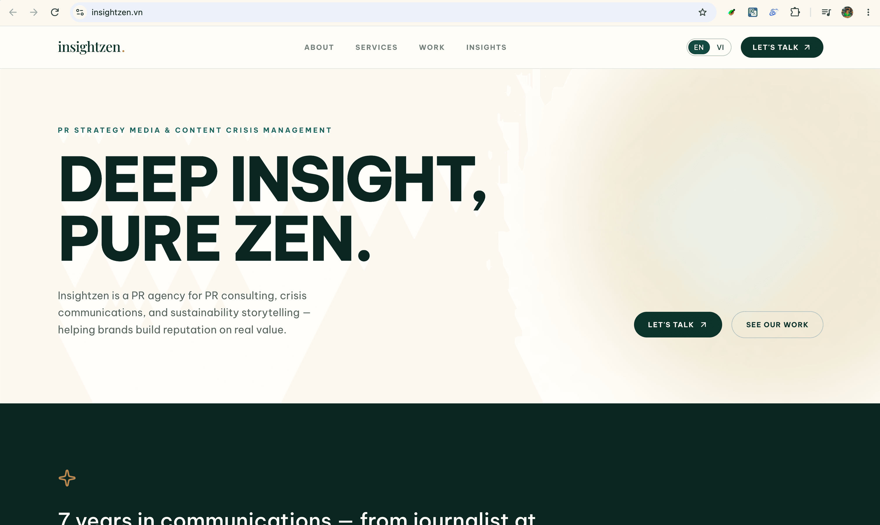 Insightzen – Website Agency Truyền thông & PR